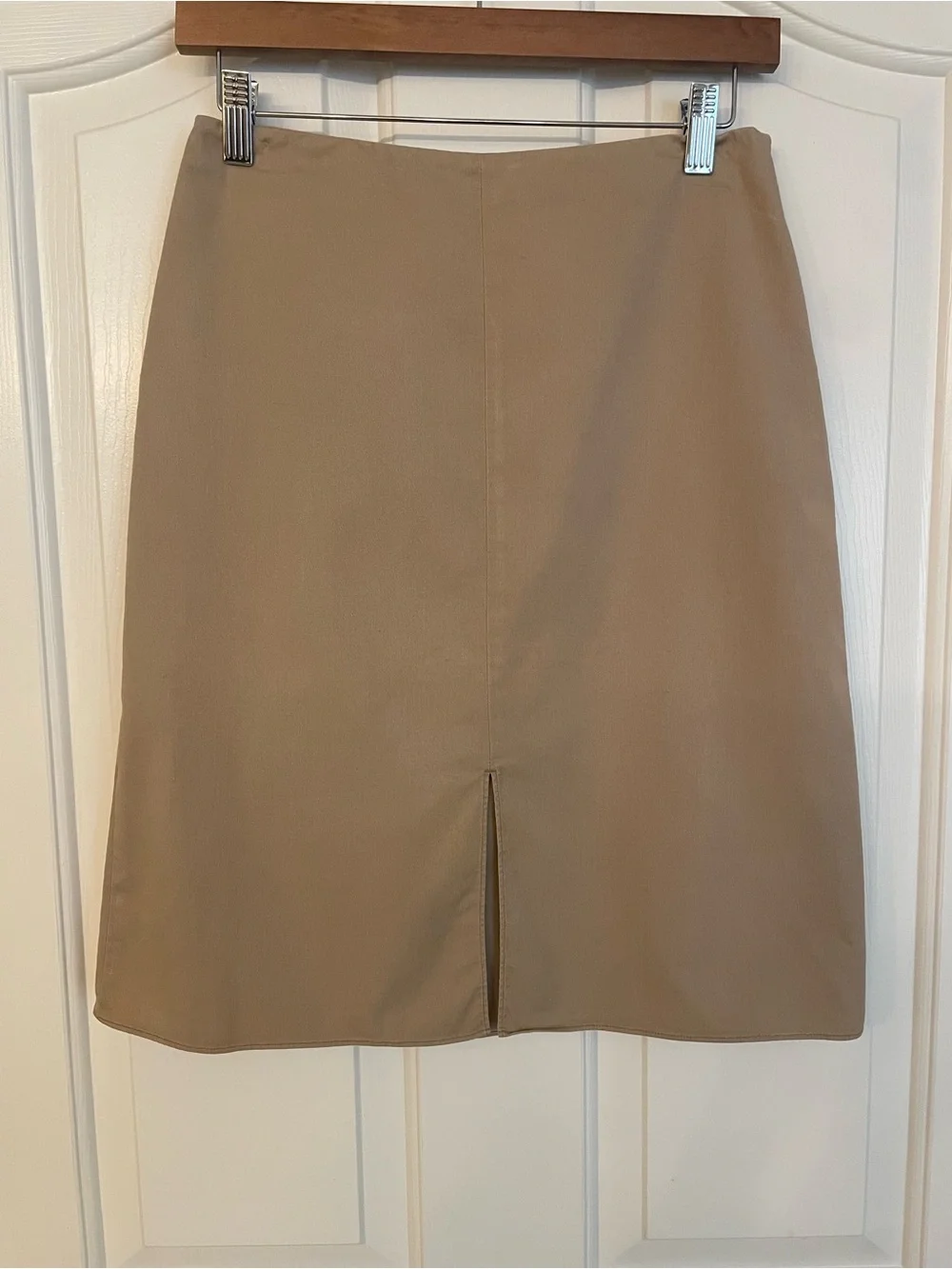VTG Banana Republic Y2K Carolyn Bessette-Kennedy Beige Pencil Skirt Stretch 4